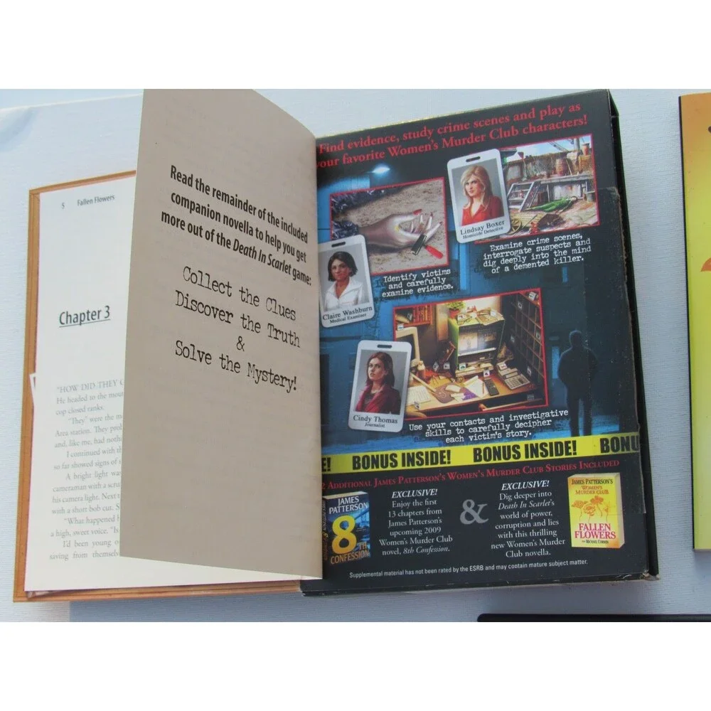 James Patterson Women's Murder Club Death in Scarlet PC Mac CD Hidden Object